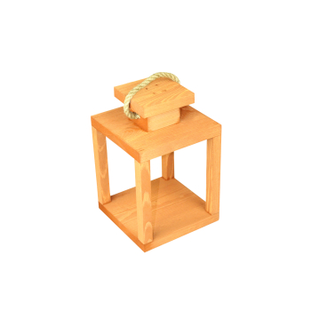 Lampion drewniany Mały LD-1-B Brązowy